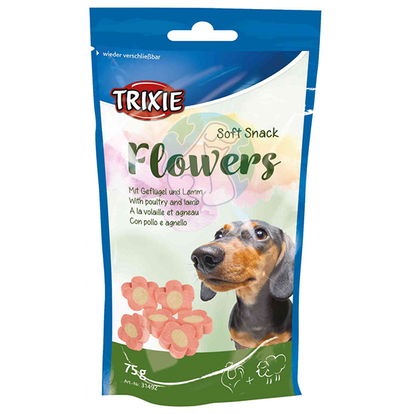 تشویقی سگ 75 گرمی Soft snack flowers Trixie 